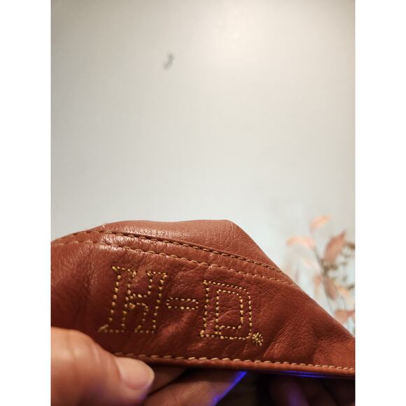 Harley-Davidson Women's Leather Jacket Brown‎ Beaded Wings Size L Vintage 2006 - Picture 8 of 10